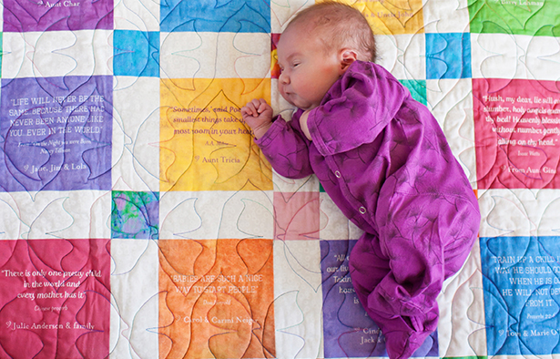 GivingQuilts make a great baby shower gift from you and your family!